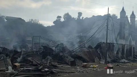 آتش‌سوزی مرگبار در بازار اندونزی: ۱۱ نفر جان باختند