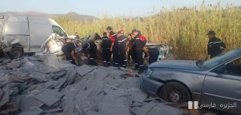 تلفات سنگین در تصادف مرگبار شرق الجزایر