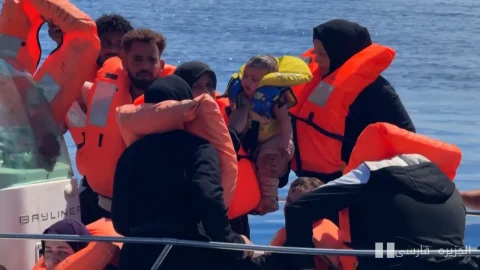 Rescue of 78 People Including a Baby in the Mediterranean Sea