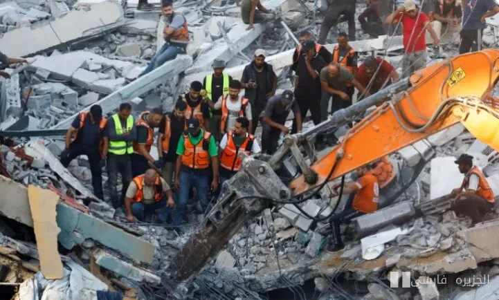 Building Collapse in Gaza; 50 Children Trapped Under Rubble